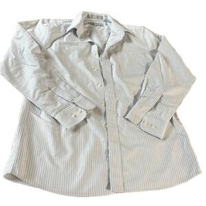 Nordstrom Sky Blue Pinstripe Shirt - Size 18